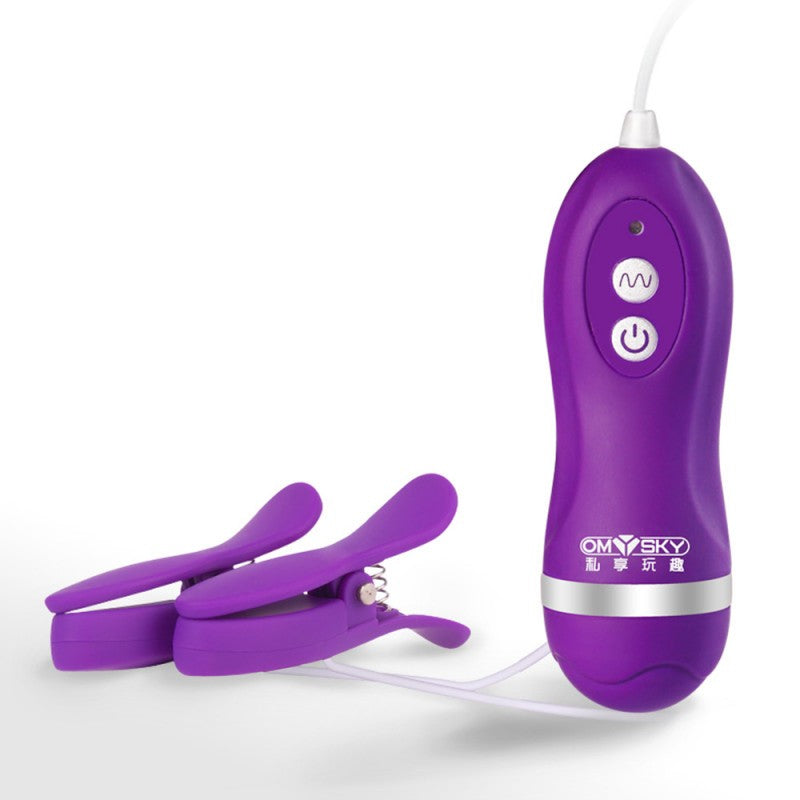 a purple electric toothbrush next to a pair of scissors