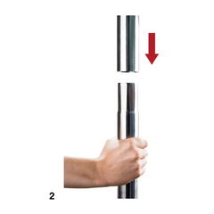 Ouch! Dance Pole in a stylish interior, demonstrating its sleek design and robust structure. A perfect addition to any home for those who desire a glamorous Dance Pole experience.