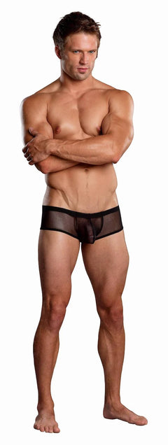 Micro Mini Pouch Short by Scandals, luxury men's mesh mini pouch trunk full product view