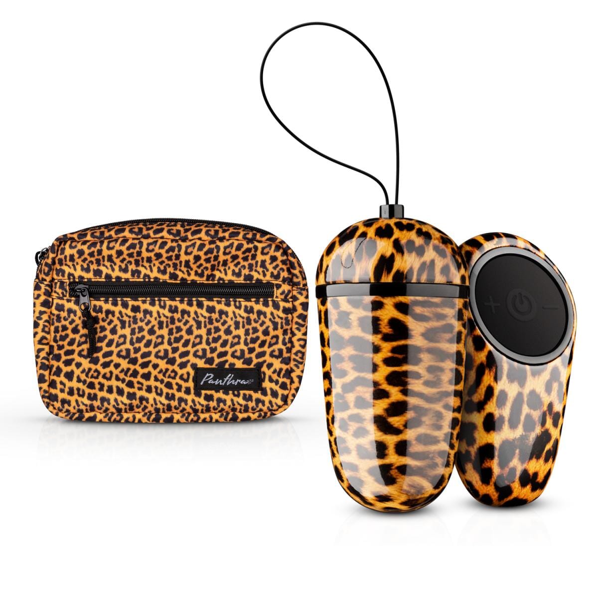 a pair of leopard print cases sitting next to each other