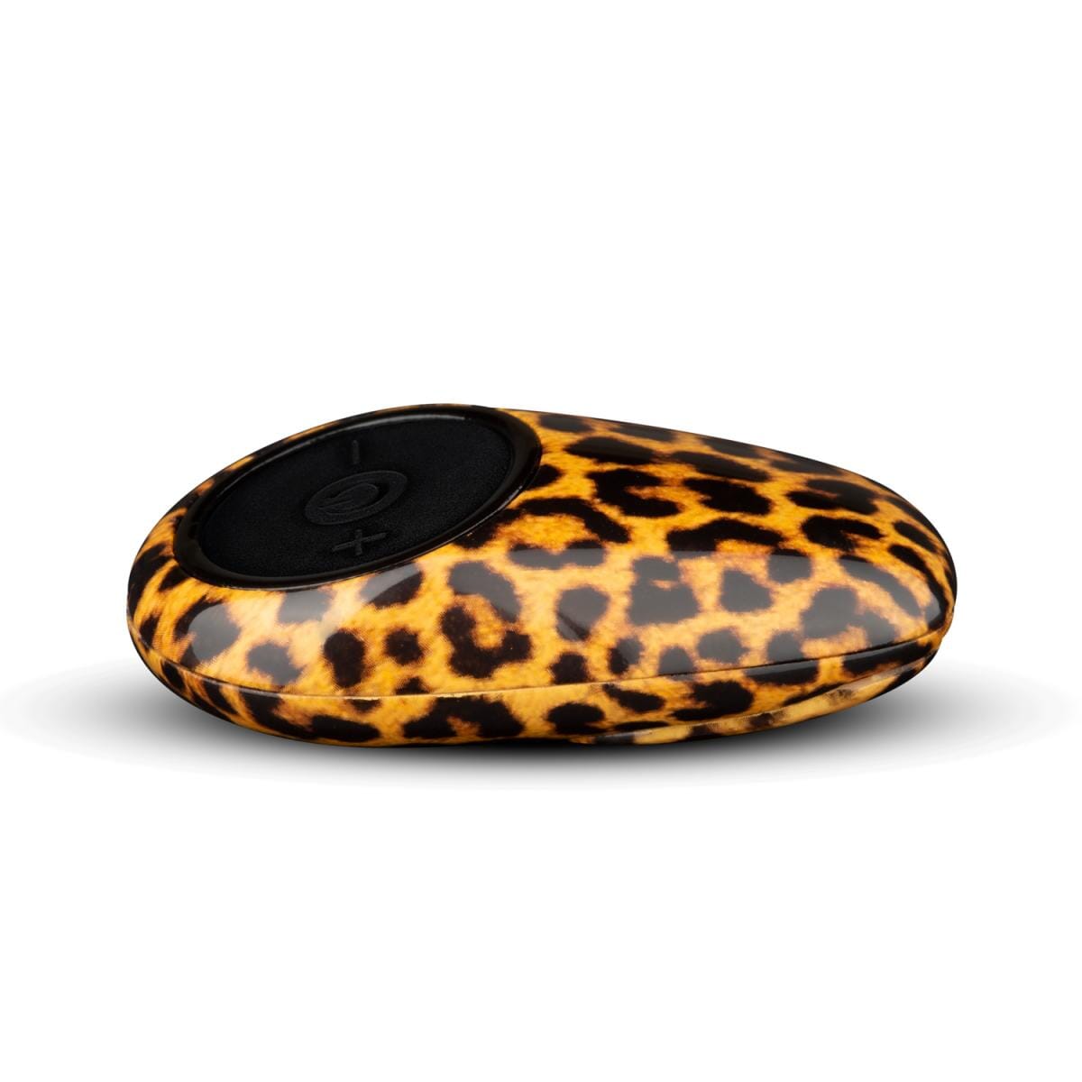 a close up of a animal print object on a white background