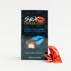 Decadent Sex Chocolates Sea Salt Caramel, showcasing rich flavours and premium ingredients designed to awaken desire.