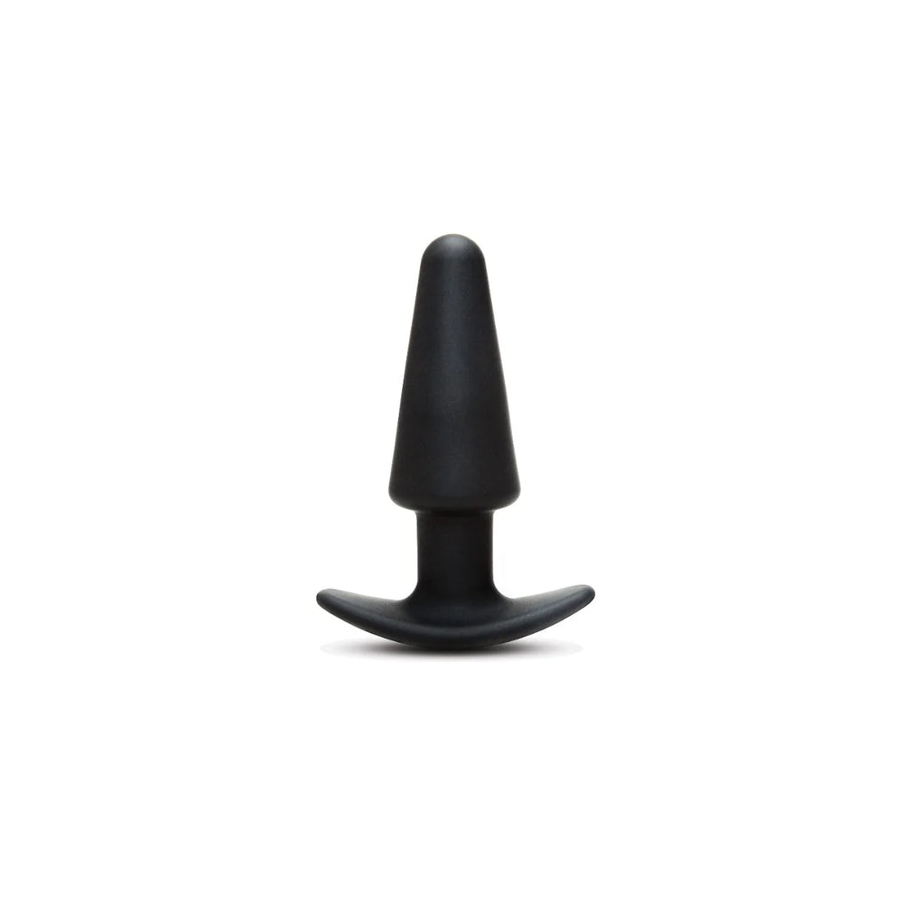 Prowler RED tapered rechargeable butt plug with remote, 12cm insertable length, featuring 3 speed settings and smooth silicone texture.