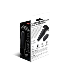 Prowler RED Tapered Rechargeable Butt Plug with Remote – 3 Speeds, 12cm Insertable Length