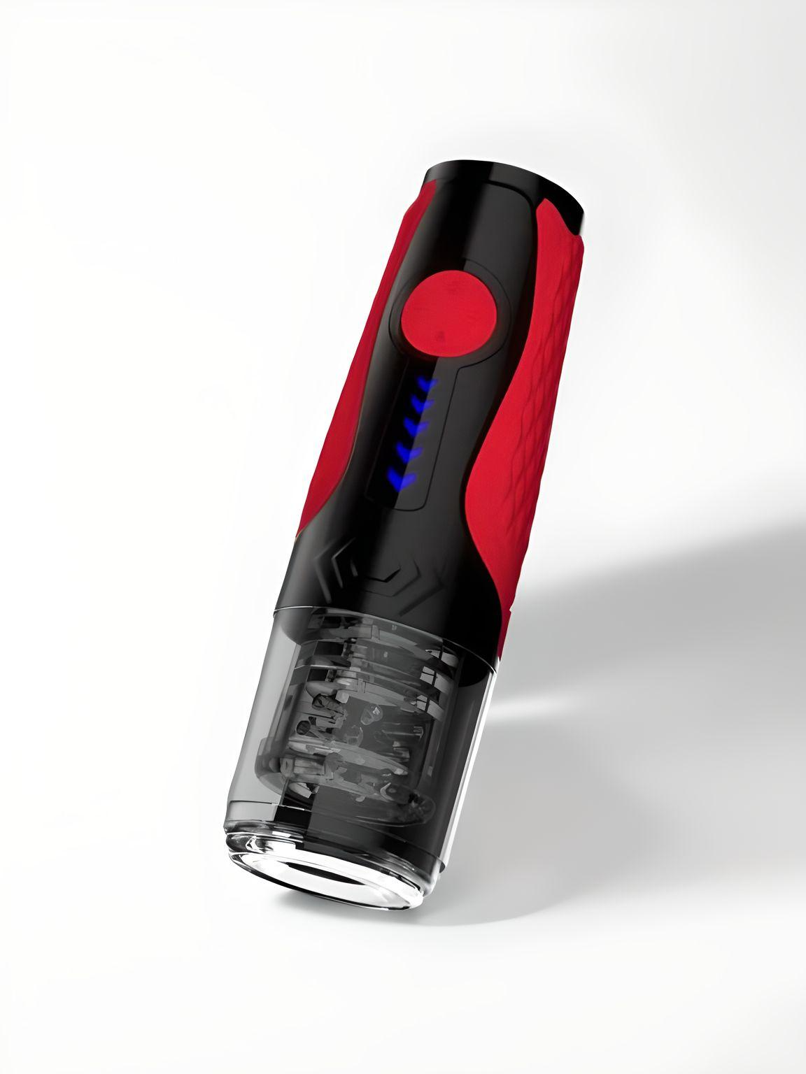 Rotating Automatic Stroker With 10 Modes, Medical Silicone, USB Charging & Strong Suction Cup-The BIG RED