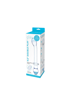 Dual Ended Glass Dildo - 9.5 Inch Curved Design for G-Spot & Anal Pleasure