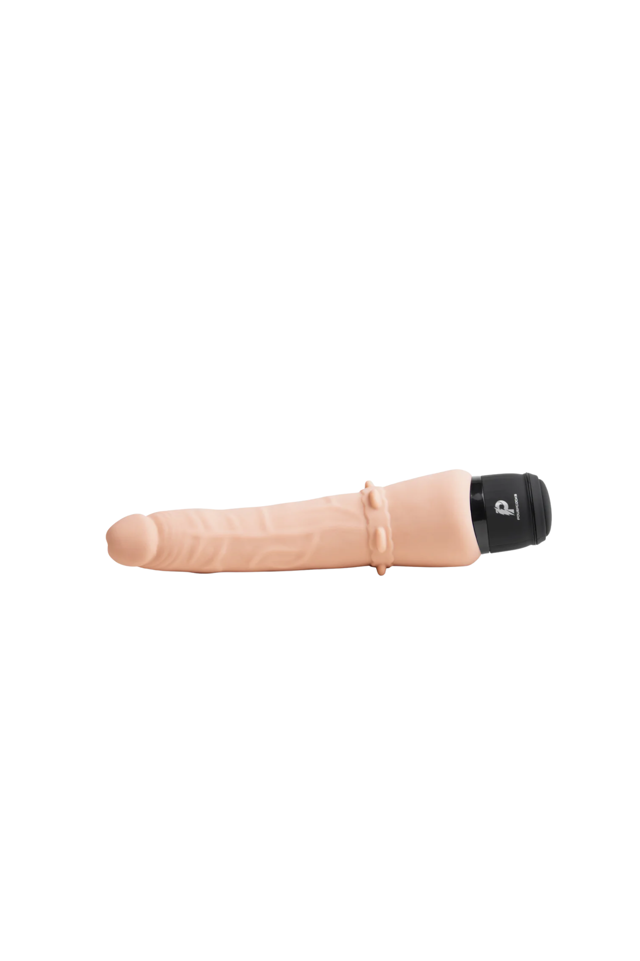 Powercocks 7" Slim Realistic Anal Vibrating Dildo with Textured Grooves and Flexible Shaft