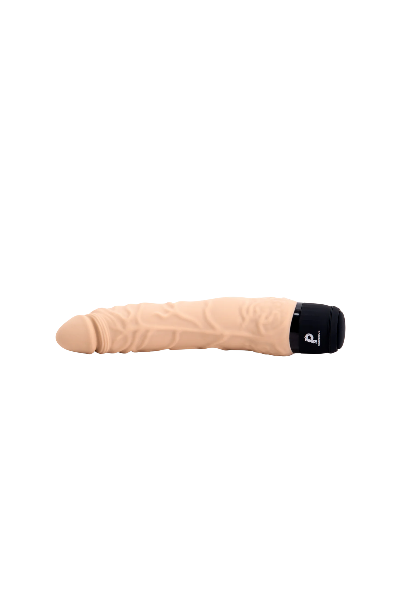Powercocks Realistic Dildo Vibrator - Silky-Smooth Silicone, 3 Speeds, Lifelike Veining & Textured Base