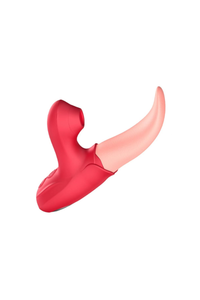 10-Mode Tongue Licking Vibrator with Twin Rose Suction, Waterproof & Rechargeable-2.0