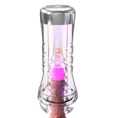 PDX Elite ViewTube XXL Clear See-Through LED Stroker Male Masturbator With EZ Grip Handle – PDX XXL transparent sleeve and ergonomic EZ Grip handle