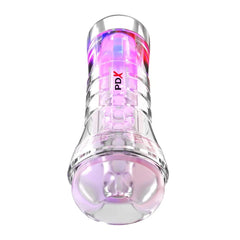 PDX Elite ViewTube XXL Clear See-Through LED Stroker Male Masturbator With EZ Grip Handle – PDX XXL premium clear male masturbator