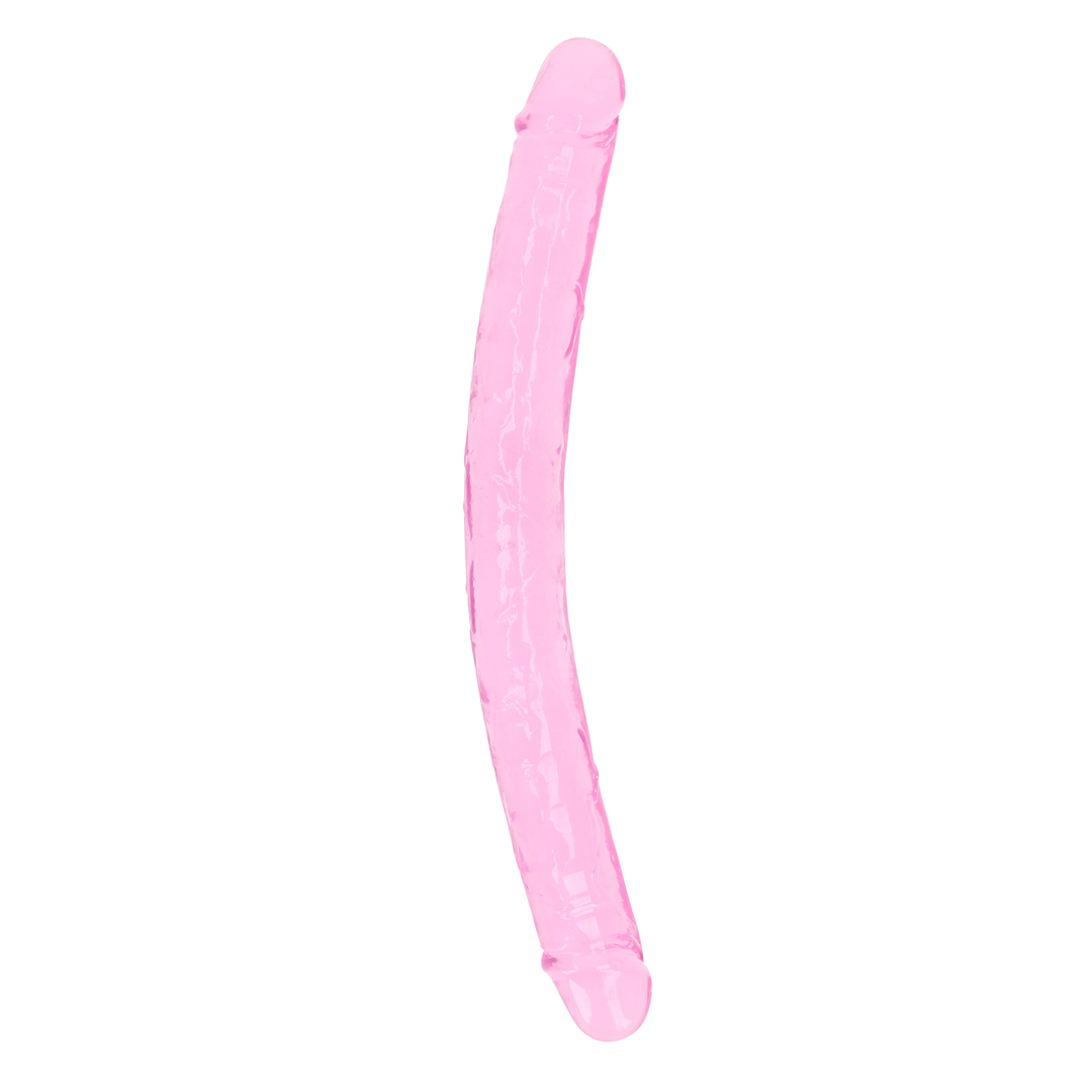 a large pink plastic object on a white background