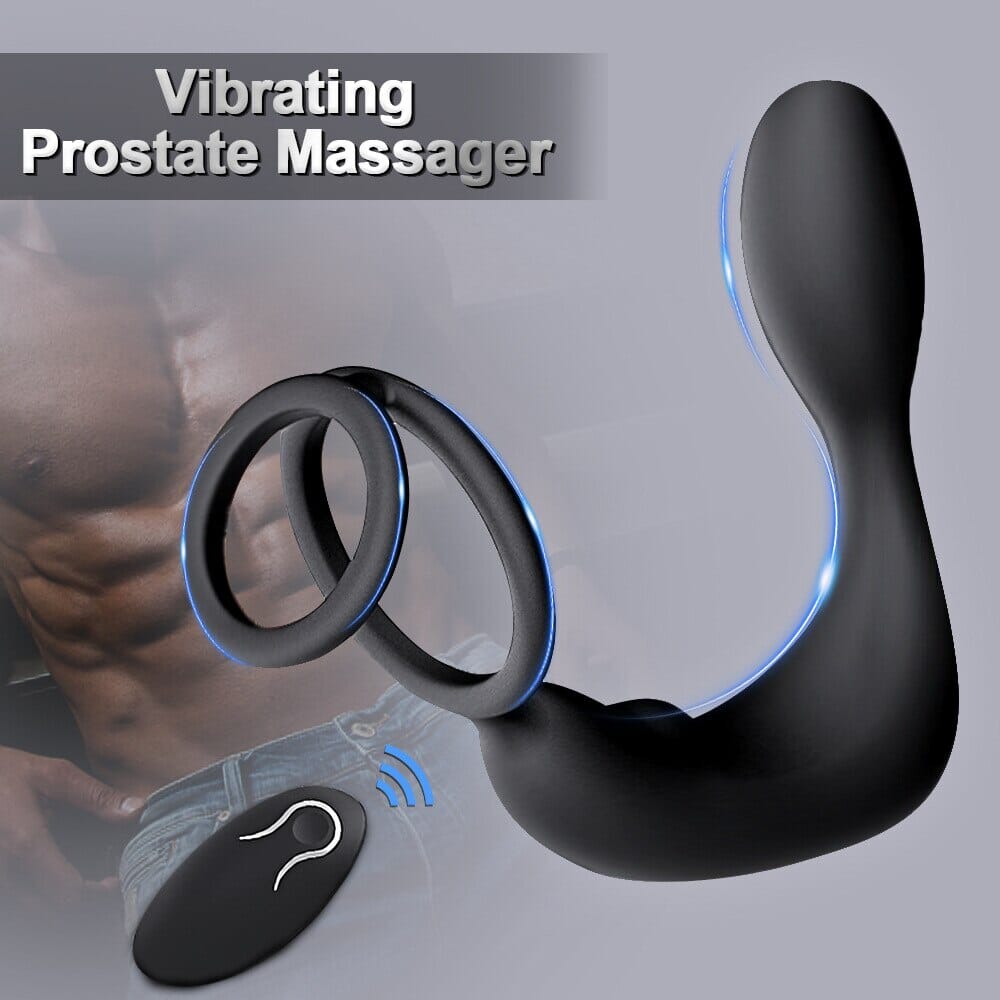 Rebel Pro -Double Ring, Perinium and Vibrating Prostate Massager with Remote Control Prostate Massagers Scandals 