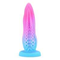 Thumbnail for a pink and blue toothbrush holder on a white background