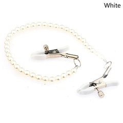 Nipple Clamps With Beaded Pearl Chain Nipple Clamps Scandals 