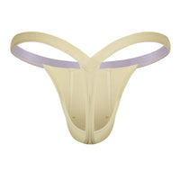 Silky polyamide fabric men's thong in Cappuccino colour, premium style Bubble Thong - Cappuccino, unlined for extra stretch.
