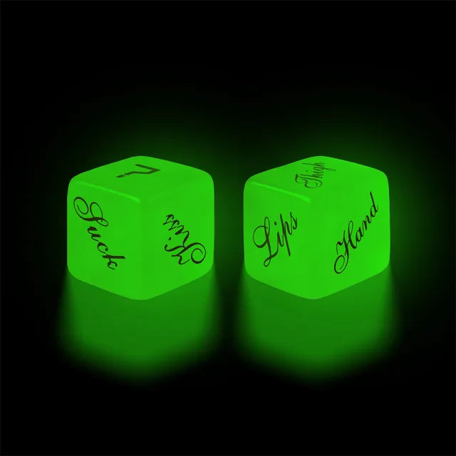 Sex Dice Set with Glow-in-the-Dark Feature for Wild Play