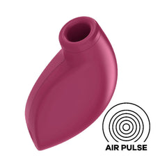 Luxurious presentation of the Satisfyer One Night Stand Disposable Air-Pulse Clitoris Stimulator, ideal for beginners seeking exquisite clitoral satisfaction with a 15-year warranty.