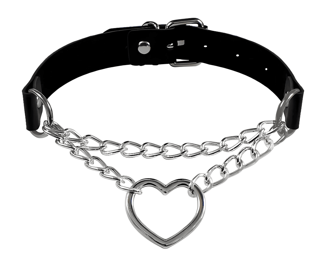 Scandals Choker Collar Collars & Leads Scandals Heart-Ring Chain 