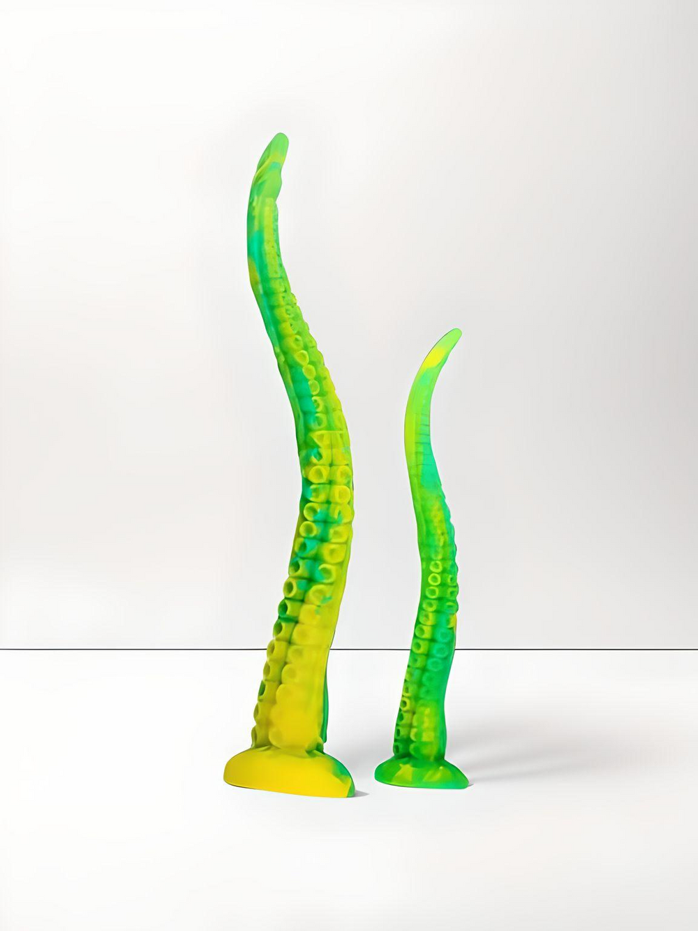 Scandals Tentacle Extra Long Silicone Dildo with textured suckers and suction cup base, detailed close-up of flexible, realistic design