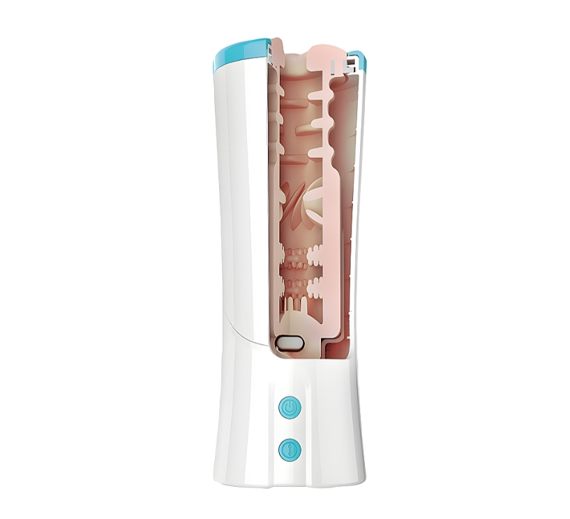 Automatic Thrusting Masturbator - Lifelike Flesh, Ridged Tunnel, Customizable Pleasure