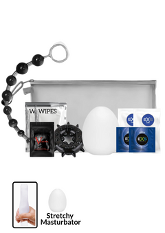 Elegant zipper bag of the Weekend Couples Toy Kit, designed for discreet storage of sensual items, enhancing intimacy for couples.
