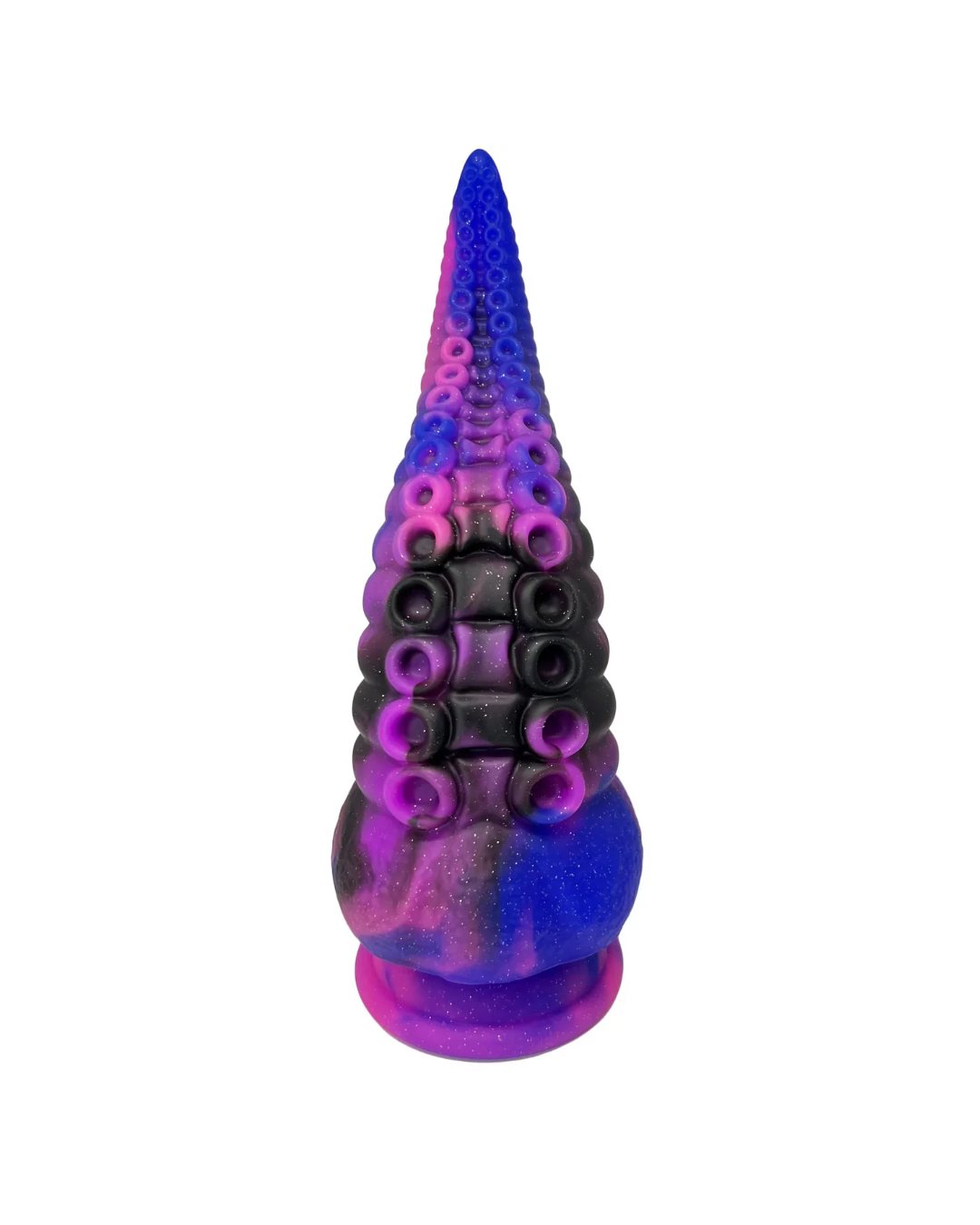 Scandals anal tentacle dildo in premium silicone, 8.7 inches with suction cup, G-spot and P-spot stimulation, black color.