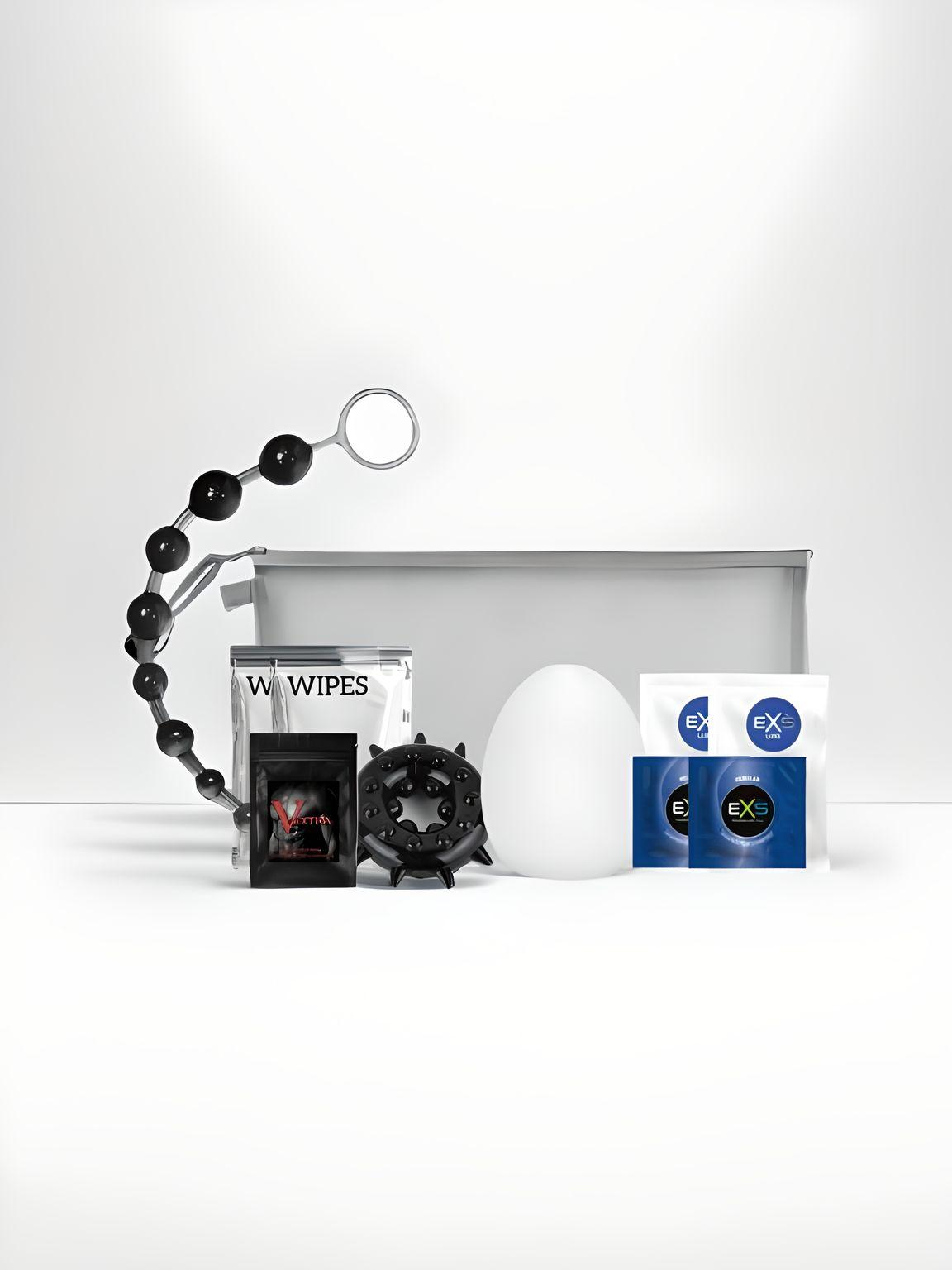Own Brand Weekend Couples Toy Kit featuring egg stroker and sensual accessories for intimate pleasure.