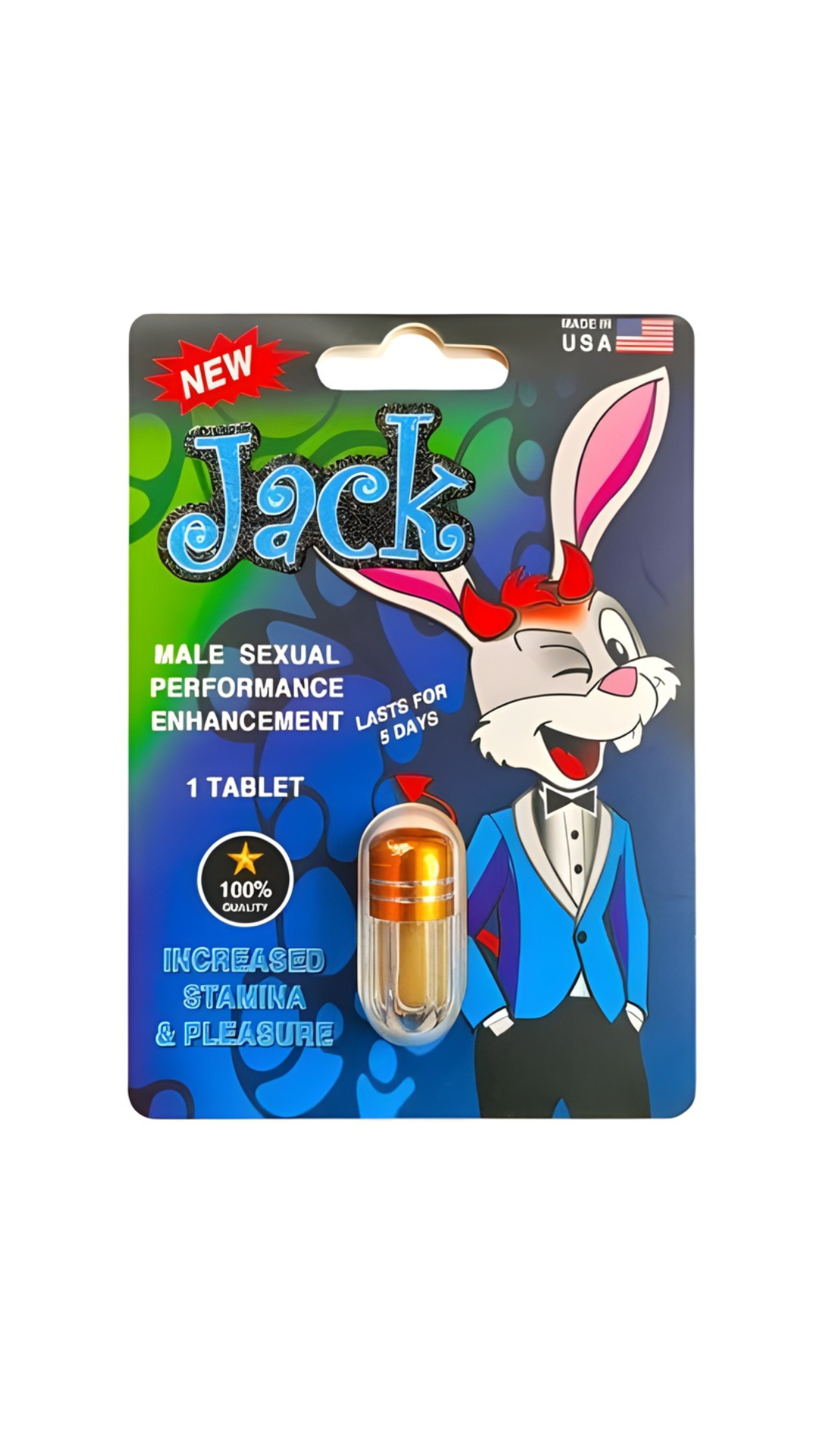 Jack Rabbit Pill - Male Performance Enhancement Tablet for Strength, Stamina & Pleasure