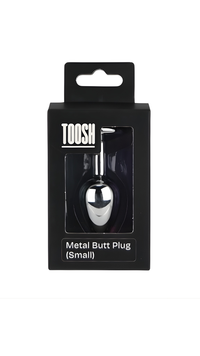 Toosh Heart Shaped Silver Butt Plug with Red Stone Small presented elegantly, merging functionality and beauty for a luxurious addition to any intimate collection.