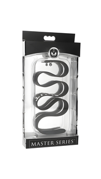 Black choker with the word 'SLUT' on a white background