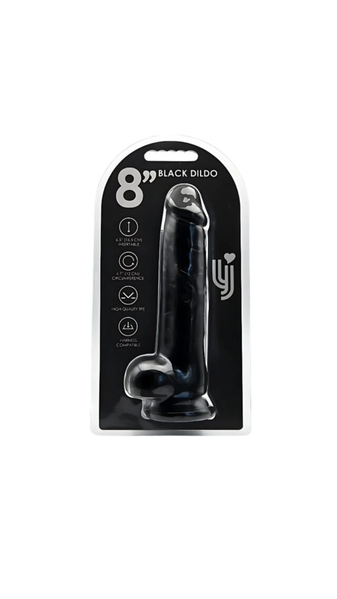Realistic Black Dildo with Suction Cup and Balls