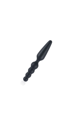Black spiral object on a white background
