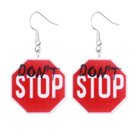 Acrylic Dangle Drop Bold Fun Earrings (Various Designs)