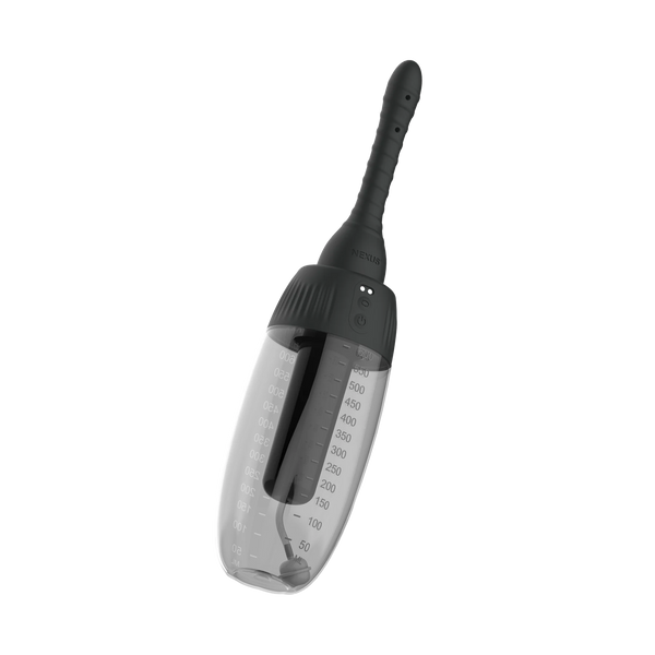 Nexus Automatic Rotating 360° Anal Douche showcasing its elegant design and soft silicone nozzle, perfect for a luxurious cleansing experience.