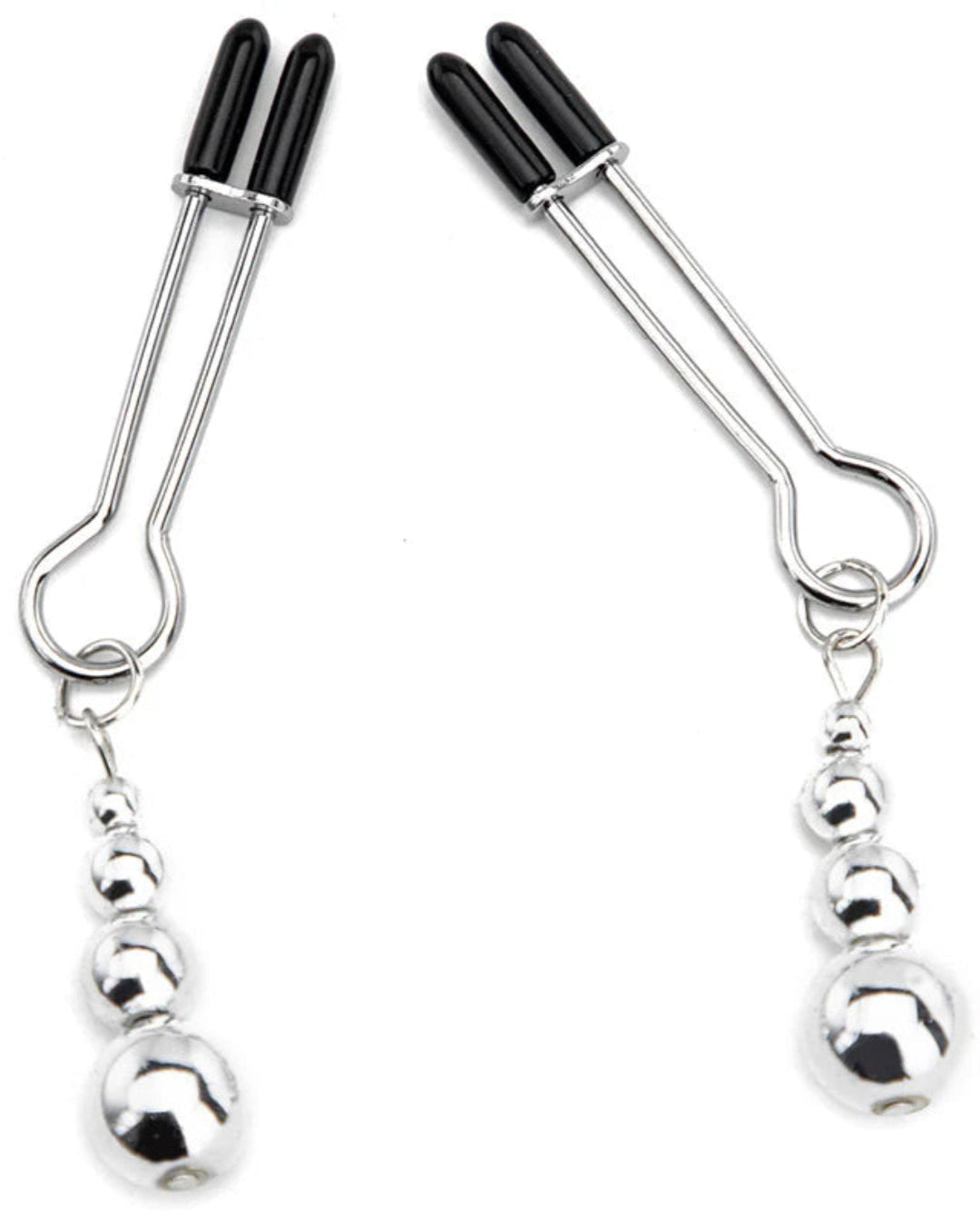 Metal Beaded Weight Adjustable Nipple Clamps By Scandals