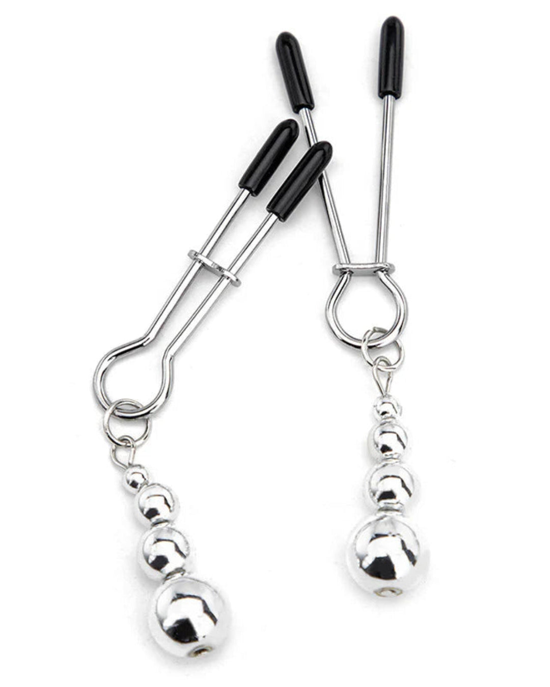 Metal Beaded Weight Adjustable Nipple Clamps By Scandals