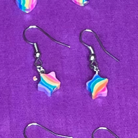 Rainbow Drop Earrings by Swing Bling