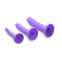 Thumbnail for Strap-U Tri-Play Silicone Pegging Dildo Set - 3 Different Sizes Included