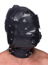 Thumbnail for Padded Bondage Hood & D-Ring Collar with Removable Penis Gag & Mask Hoods & Masks Strict (ABS PRO) 