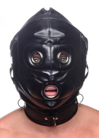 Thumbnail for Padded Bondage Hood & D-Ring Collar with Removable Penis Gag & Mask Hoods & Masks Strict (ABS PRO) 