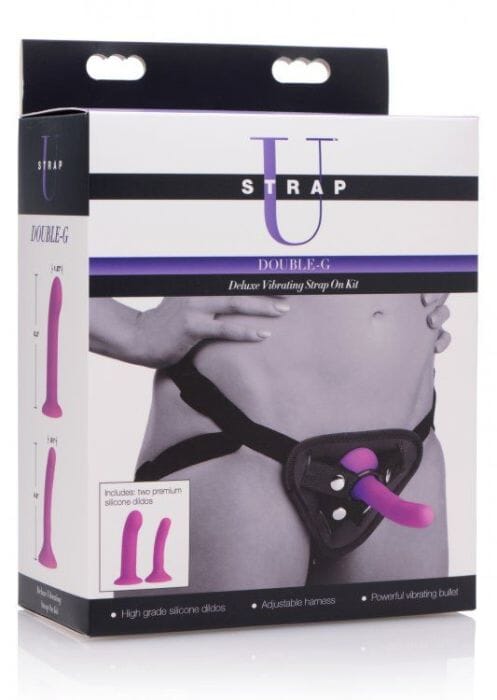 Double G Deluxe 2-in-1 Vibrating Strap-On Kit with Adjustable Harness - Pleasure & Comfort