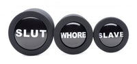 Thumbnail for Dirty Words Anal Plugs- Sl*t, Wh*re & Slave