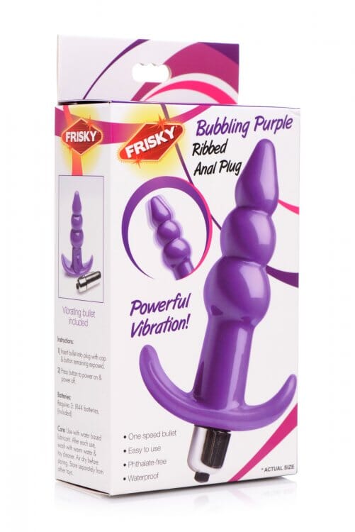 Bubbling Ribbed Anal Plug Butt Plugs Frisky (ABS, ABS PRO) 