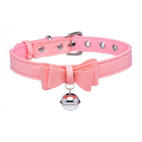 Elegant Master Series Sugar Kitty Cat Bell Collar Pink Silver featuring a delicate design and shimmering bell for playful feline adventures.