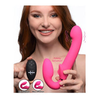 Thumbnail for Strap U 10X Ergo-Fit G-Pulse Inflatable & Vibrating Strapless Strap-On Pink