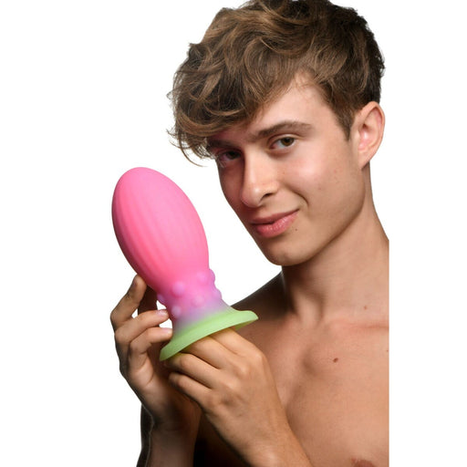 Xeno Egg Glow in the Dark Silicone Egg Pink X-Large 6.1 Inch Butt Plug Creature Cocks (ABS PRO) 