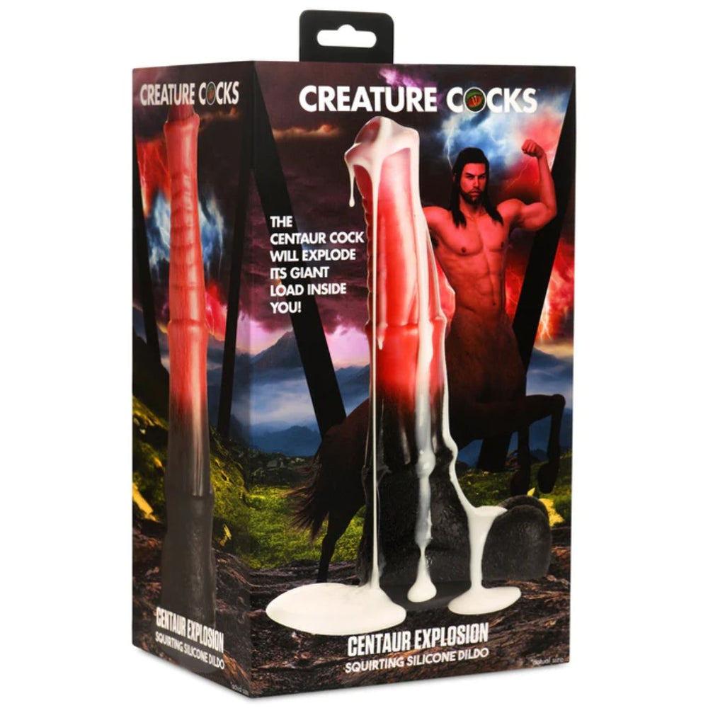 Creature Cocks Centaur fantasy dildo by Me You Us, 9.6-inch silicone beast with squirting and ejaculating features, detailed horse-centaur design.