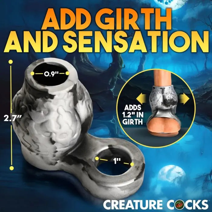 Creature Cocks Night Prowler Silicone Girth Enhancer with Ball Strap
