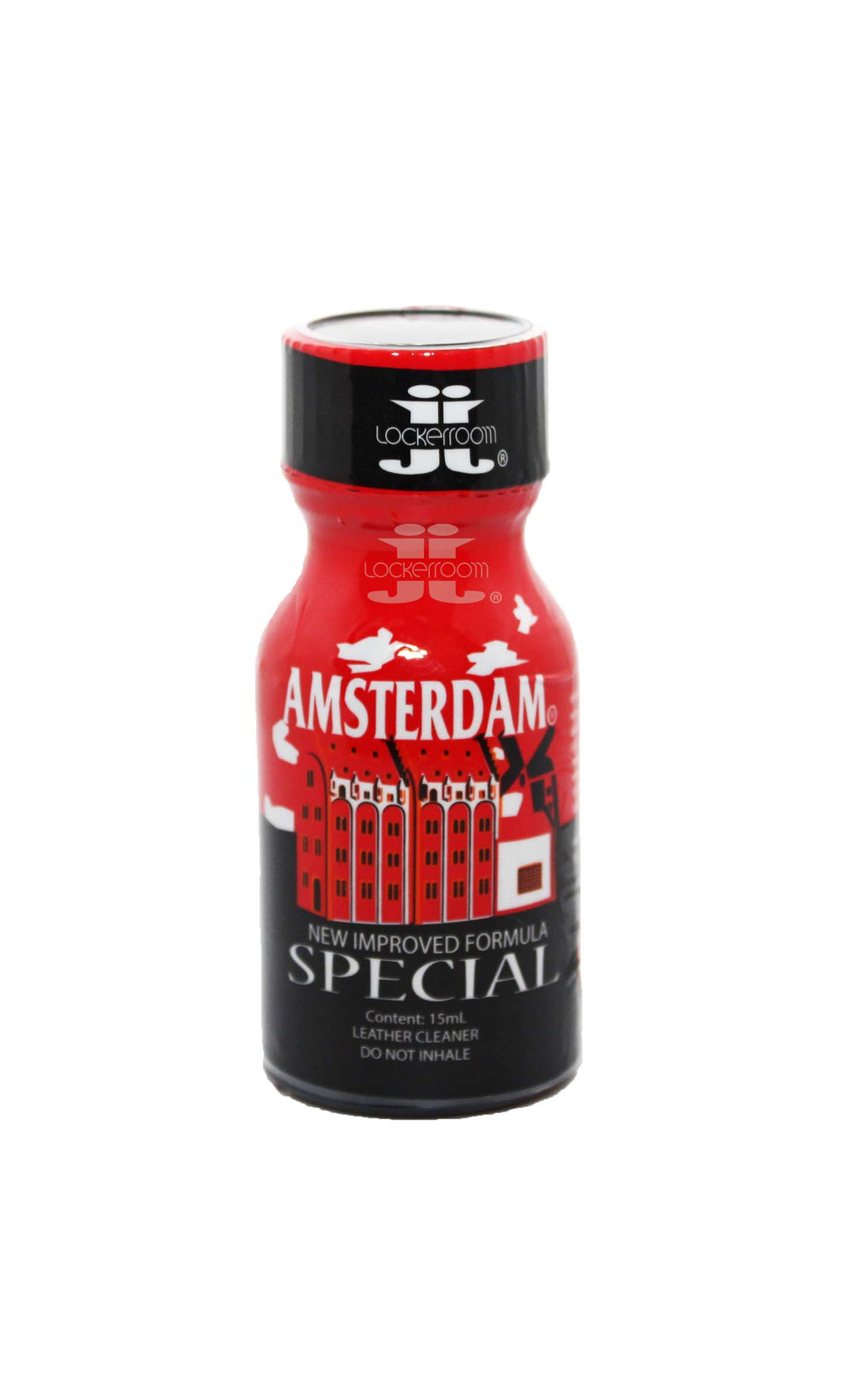 LockerRoom Amsterdam Special Leather Cleaner bottle with watermarks, designed for cleaning and restoring leather surfaces.